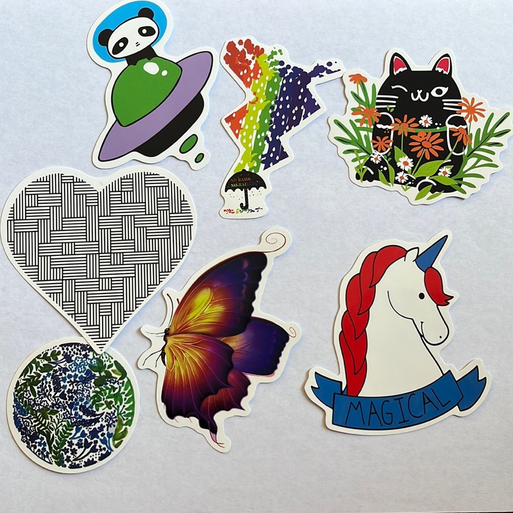 7 stickers, girls, kids